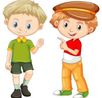 two muslim kids happy learning quran