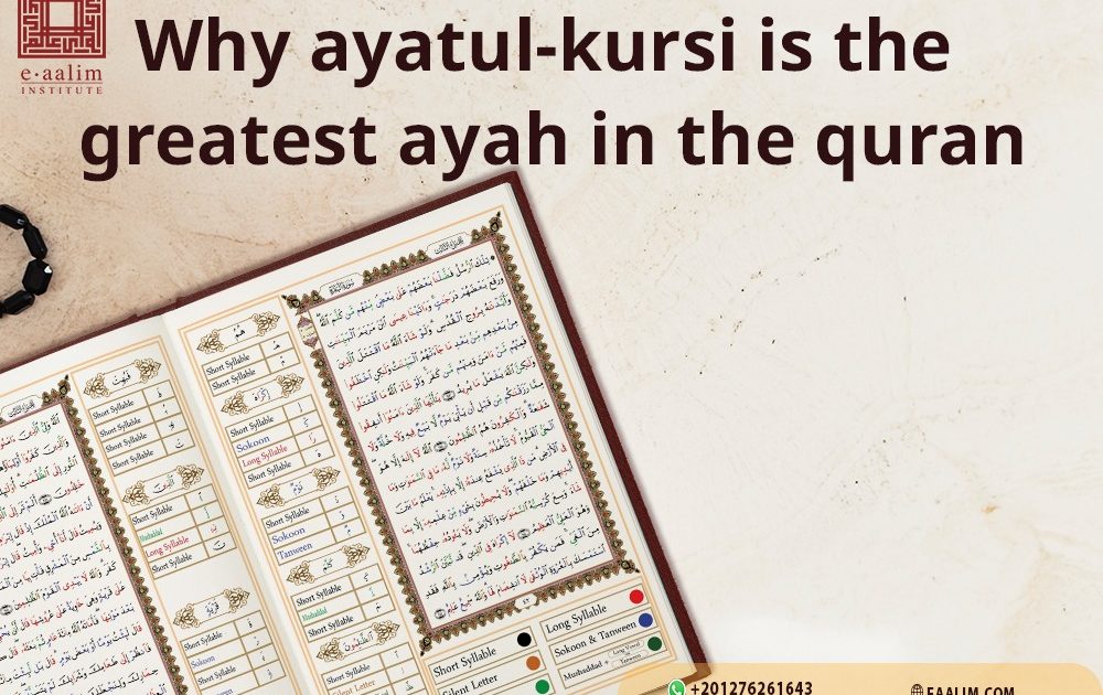 Why ayatul-kursi is the greatest ayah in the quran: